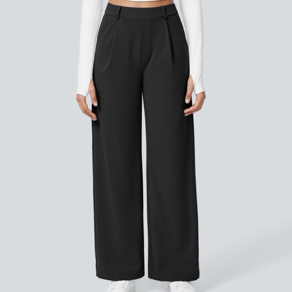 ❗️High Waisted Side Pocket Straight Leg Work Pants​
